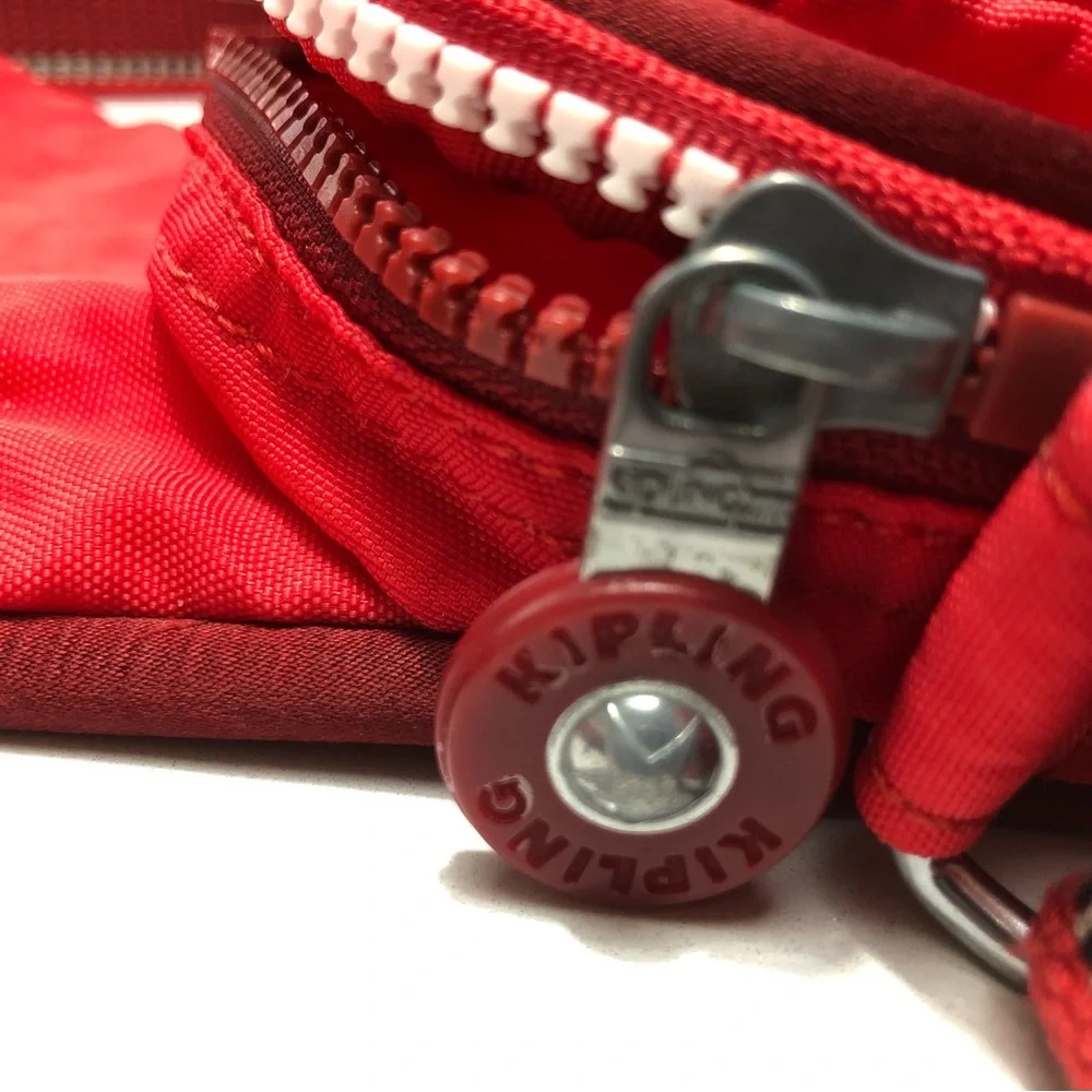 Kipling Small Nylon Red Crossbody Bag With Adjustable Strap Red - Picture 4 of 9